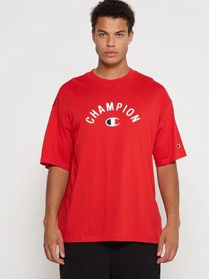 T-shirt z nadrukiem Champion czerwony