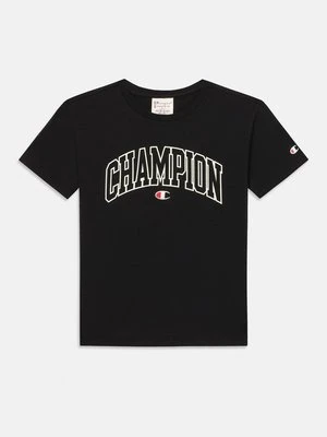 T-shirt z nadrukiem Champion czarny