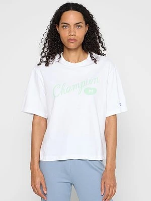 T-shirt z nadrukiem Champion biały