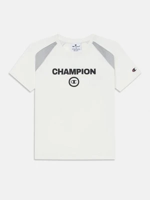 T-shirt z nadrukiem Champion mleczny