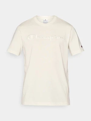 T-shirt z nadrukiem Champion beżowy