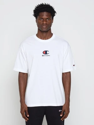 T-shirt z nadrukiem Champion biały