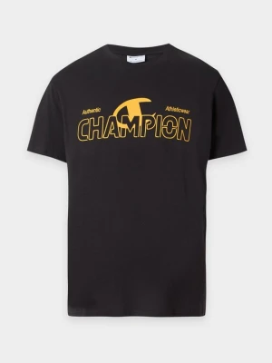 T-shirt z nadrukiem Champion czarny