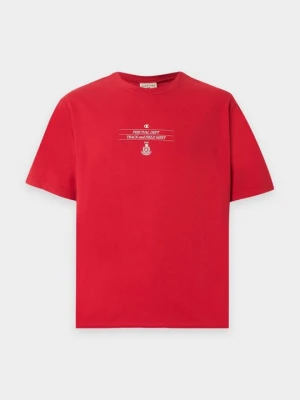 T-shirt z nadrukiem Champion czerwony