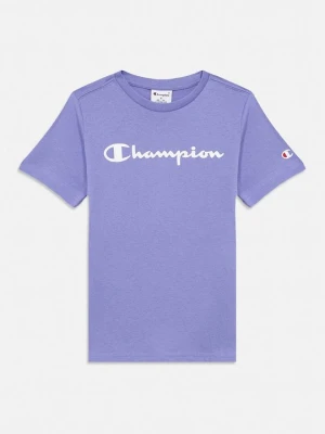T-shirt z nadrukiem Champion fioletowy