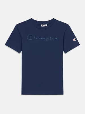 T-shirt z nadrukiem Champion granatowy
