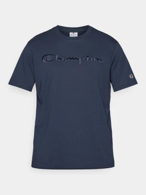 T-shirt z nadrukiem Champion granatowy