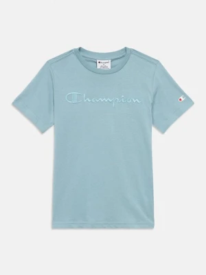 T-shirt z nadrukiem Champion jasnoniebieski