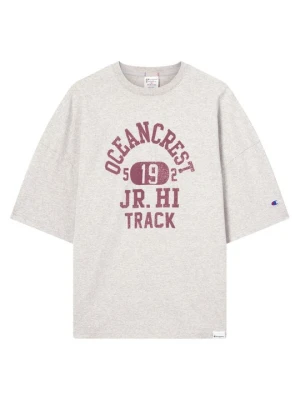 T-shirt z nadrukiem Champion jasnoszary