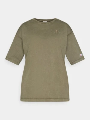 T-shirt z nadrukiem Champion khaki