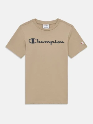 T-shirt z nadrukiem Champion khaki