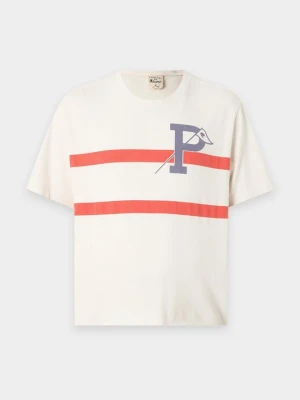 T-shirt z nadrukiem Champion mleczny