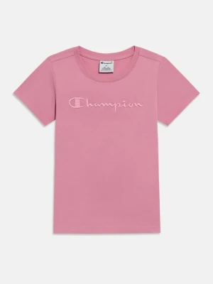 T-shirt z nadrukiem Champion różowy