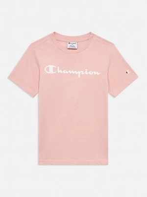 T-shirt z nadrukiem Champion różowy