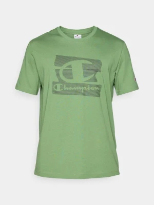T-shirt z nadrukiem Champion zielony
