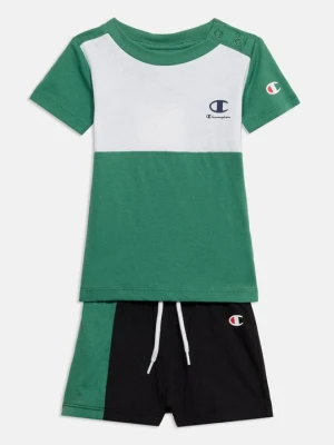 T-shirt z nadrukiem Champion zielony