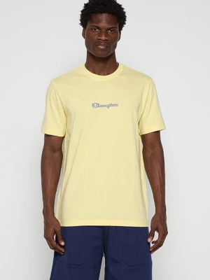 T-shirt z nadrukiem Champion żółty