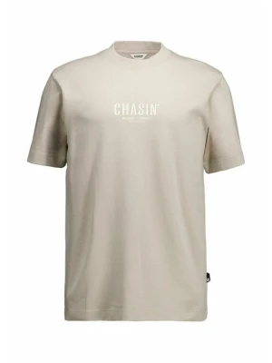 T-shirt z nadrukiem CHASIN' beżowy