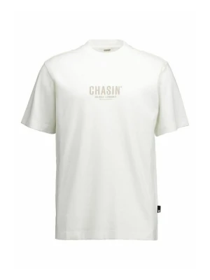 T-shirt z nadrukiem CHASIN' mleczny