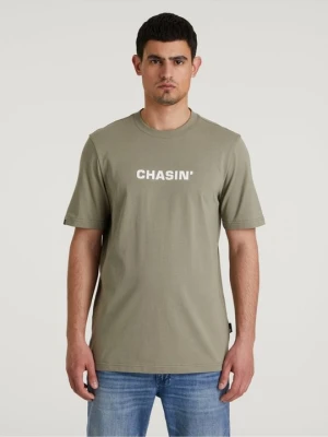 T-shirt z nadrukiem CHASIN' zielony