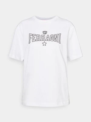 T-shirt z nadrukiem Chiara Ferragni biały