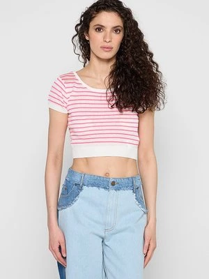 Zdjęcie produktu T-shirt z nadrukiem Chiara Ferragni różowy