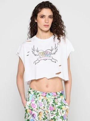 Zdjęcie produktu T-shirt z nadrukiem Chiara Ferragni biały