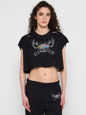 T-shirt z nadrukiem Chiara Ferragni czarny
