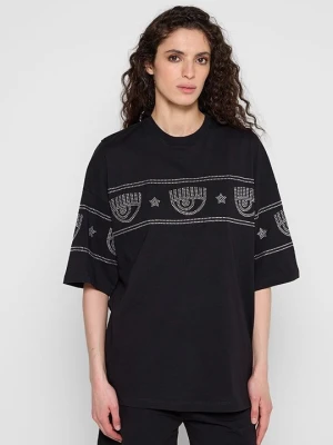 T-shirt z nadrukiem Chiara Ferragni czarny