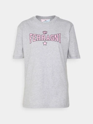 T-shirt z nadrukiem Chiara Ferragni szary