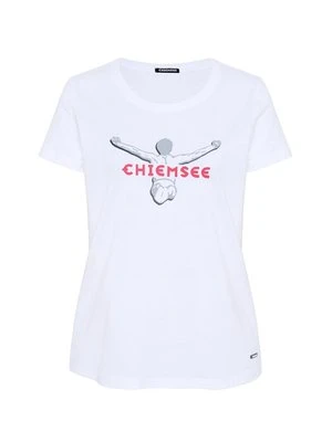 T-shirt z nadrukiem Chiemsee biały