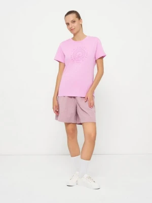 T-shirt z nadrukiem Chiemsee ciemnoliliowy melanż