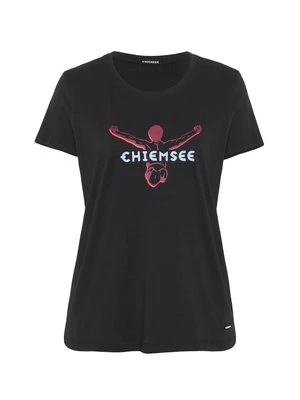 T-shirt z nadrukiem Chiemsee czarny