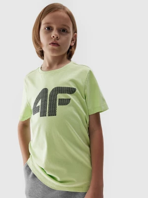 T-shirt z nadrukiem chłopięcy 4F