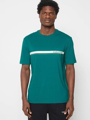 T-shirt z nadrukiem Calvin Klein zielony