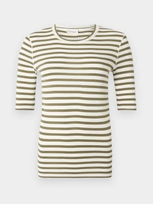 T-shirt z nadrukiem Closed ciemnozielony