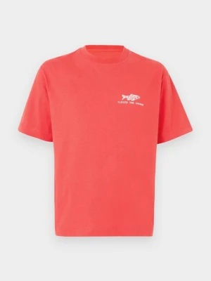T-shirt z nadrukiem Closed czerwony