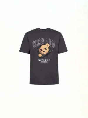 T-shirt z nadrukiem CLOSURE London szary