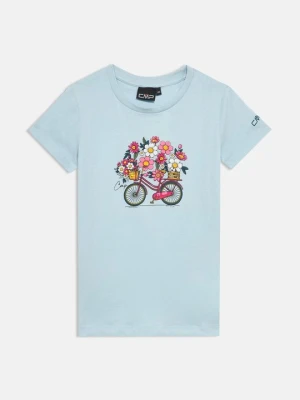 T-shirt z nadrukiem CMP jasnoniebieski