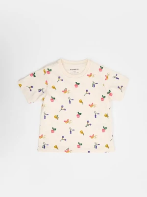 T-shirt z nadrukiem Coach mleczny