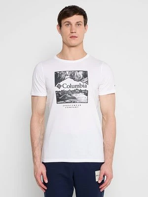 T-shirt z nadrukiem Columbia biały