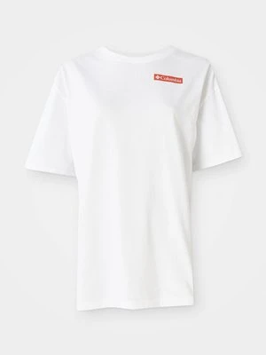 T-shirt z nadrukiem Columbia biały