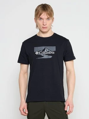 T-shirt z nadrukiem Columbia czarny