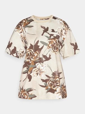 T-shirt z nadrukiem Columbia ciemnobrązowy