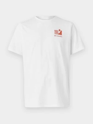 T-shirt z nadrukiem Columbia biały
