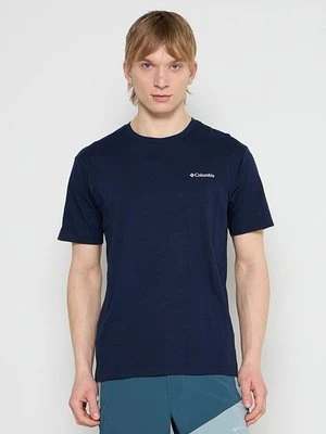 T-shirt z nadrukiem Columbia niebieski