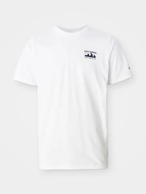 T-shirt z nadrukiem Columbia biały