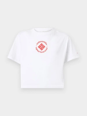 T-shirt z nadrukiem Columbia biały