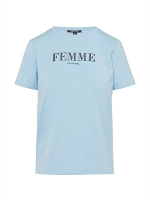 T-shirt z nadrukiem comma jasnoniebieski
