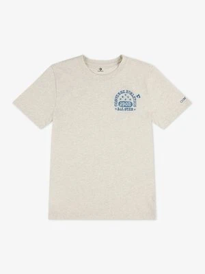 T-shirt z nadrukiem Converse piaskowy